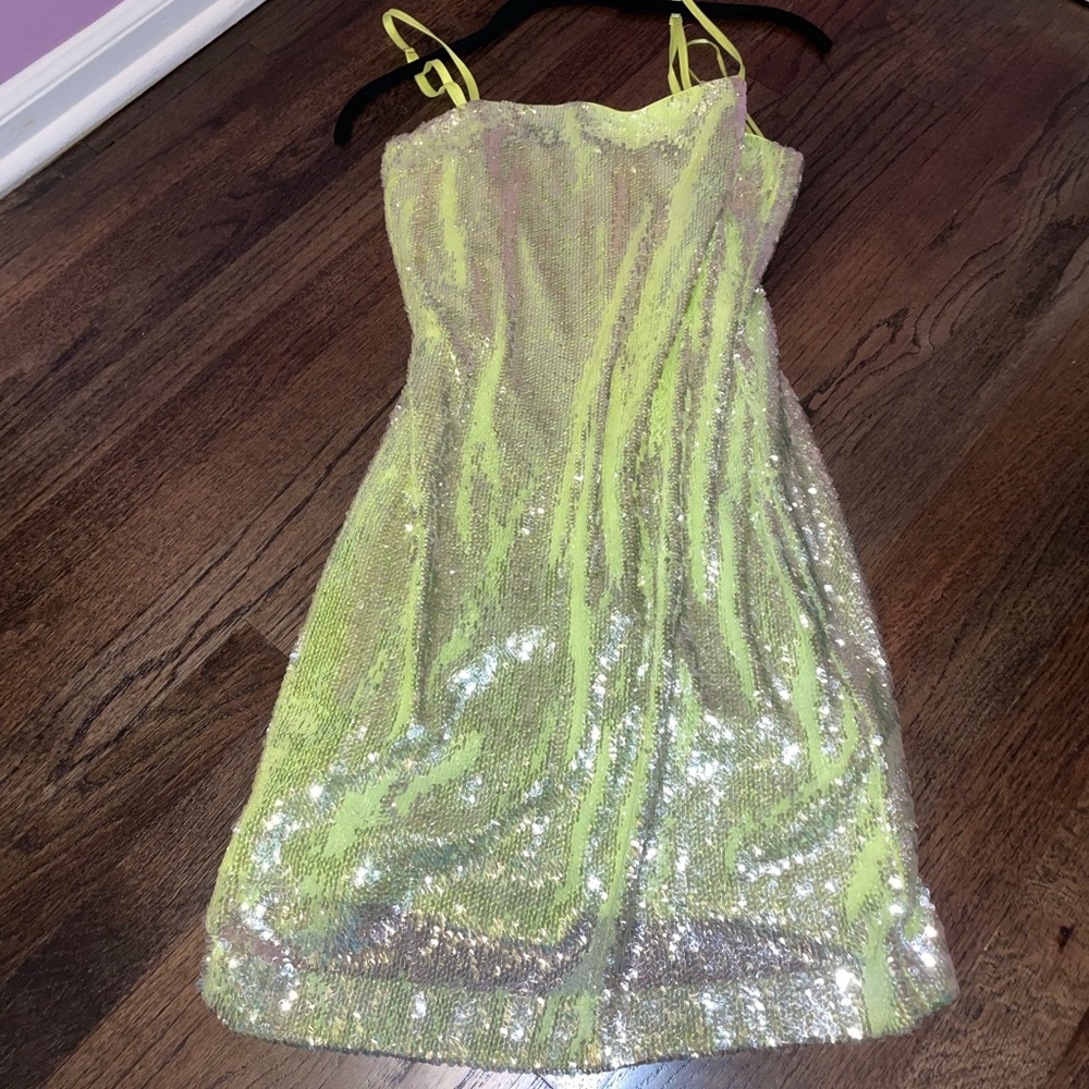 neon sparkly dress
